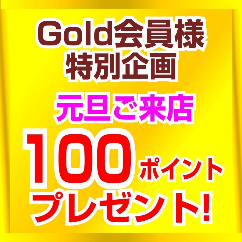 【特別企画】ゴールド会員様 元旦100ポイントプレゼント!!
